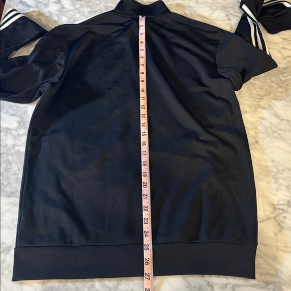 Adidas Black Tricot Jacket with White Accents - Picture 6 of 7